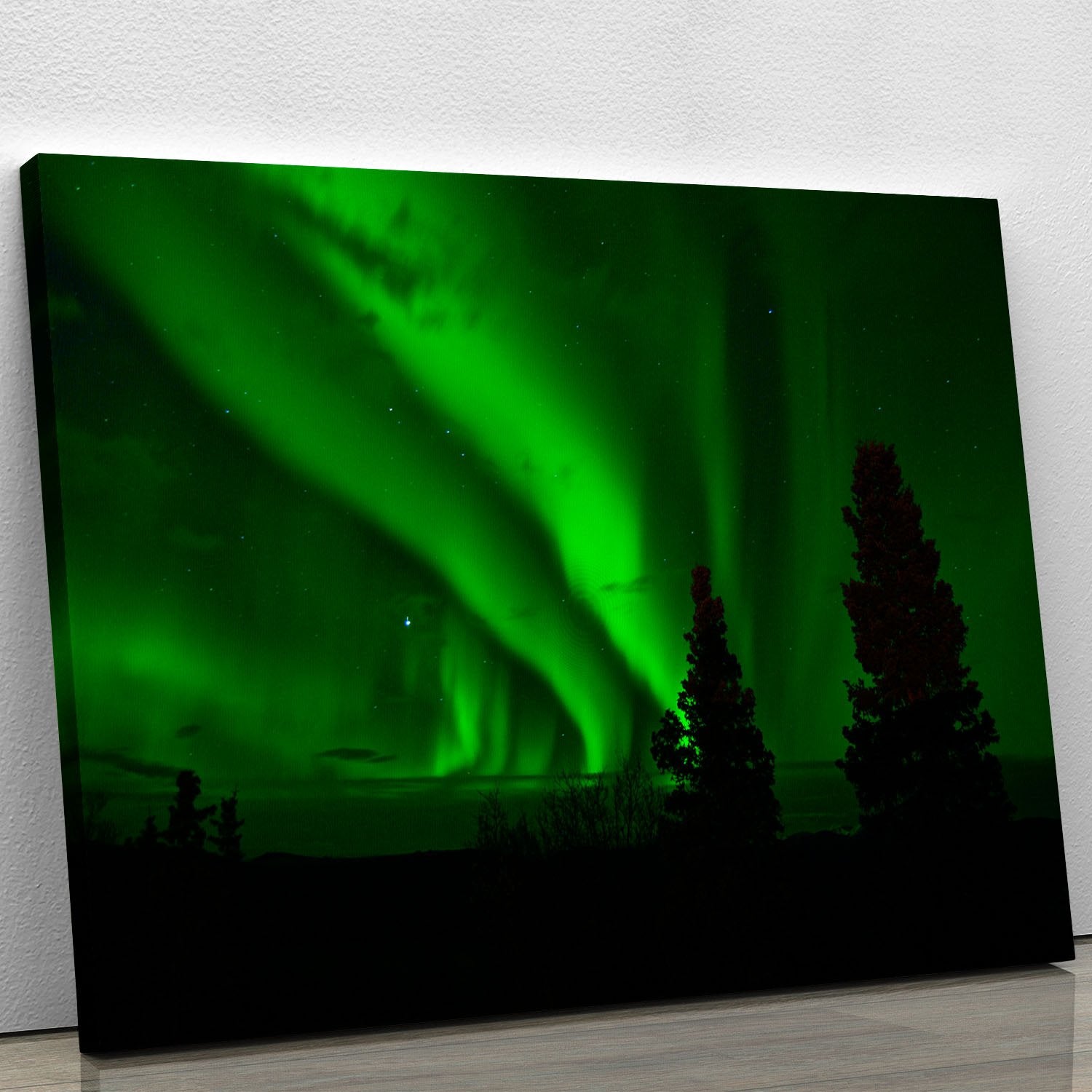 Aurora Over Lake Canvas Print or Poster