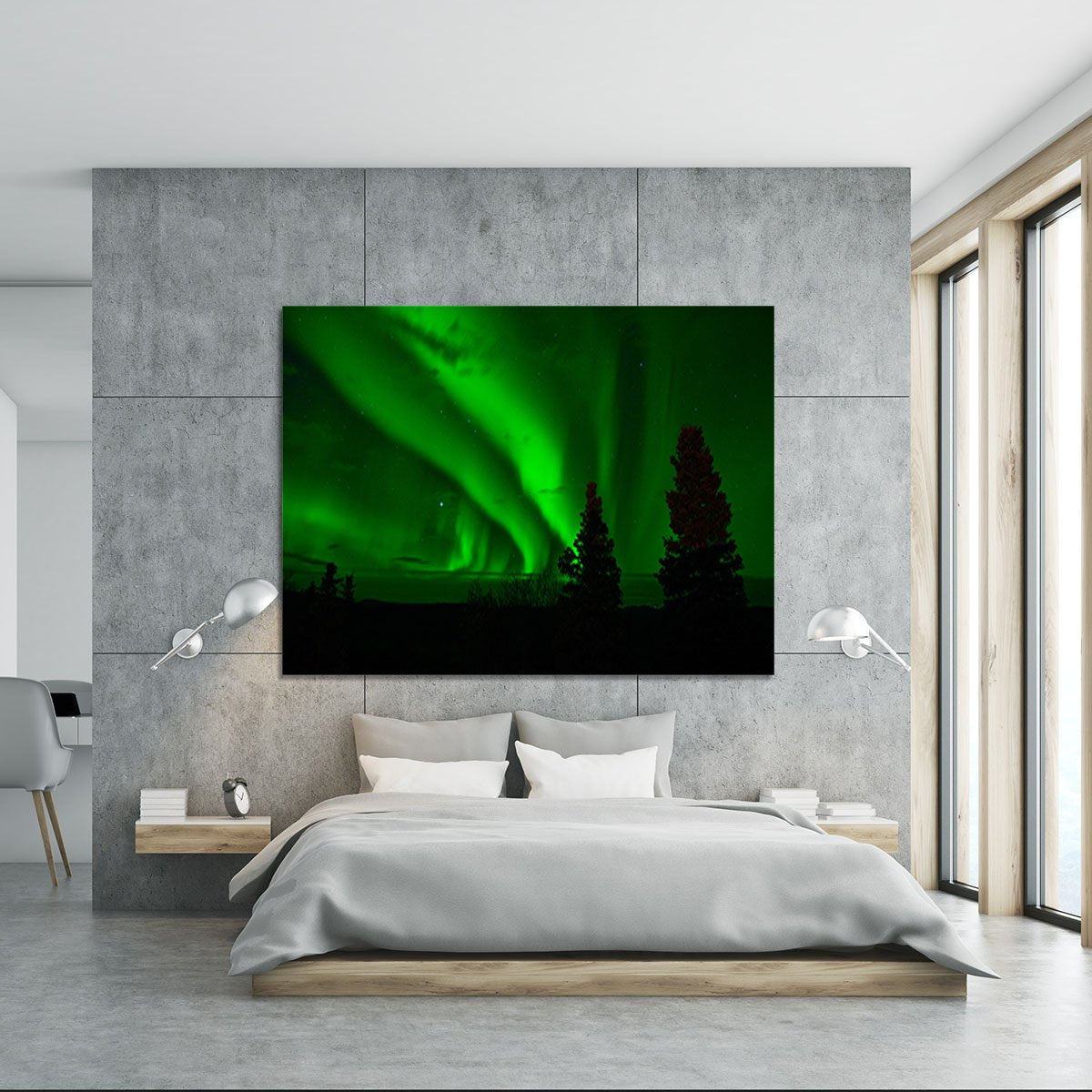 Aurora Over Lake Canvas Print or Poster