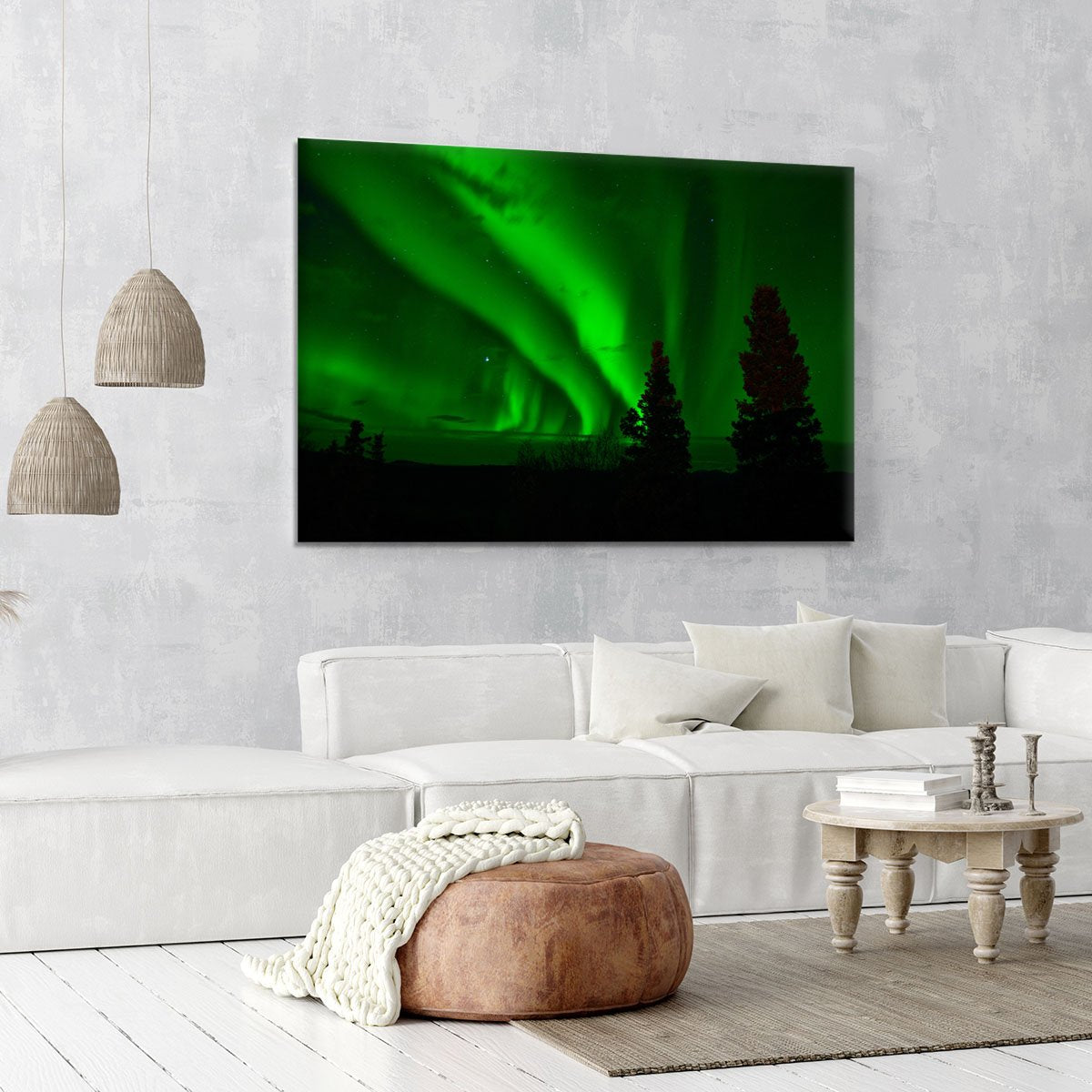 Aurora Over Lake Canvas Print or Poster