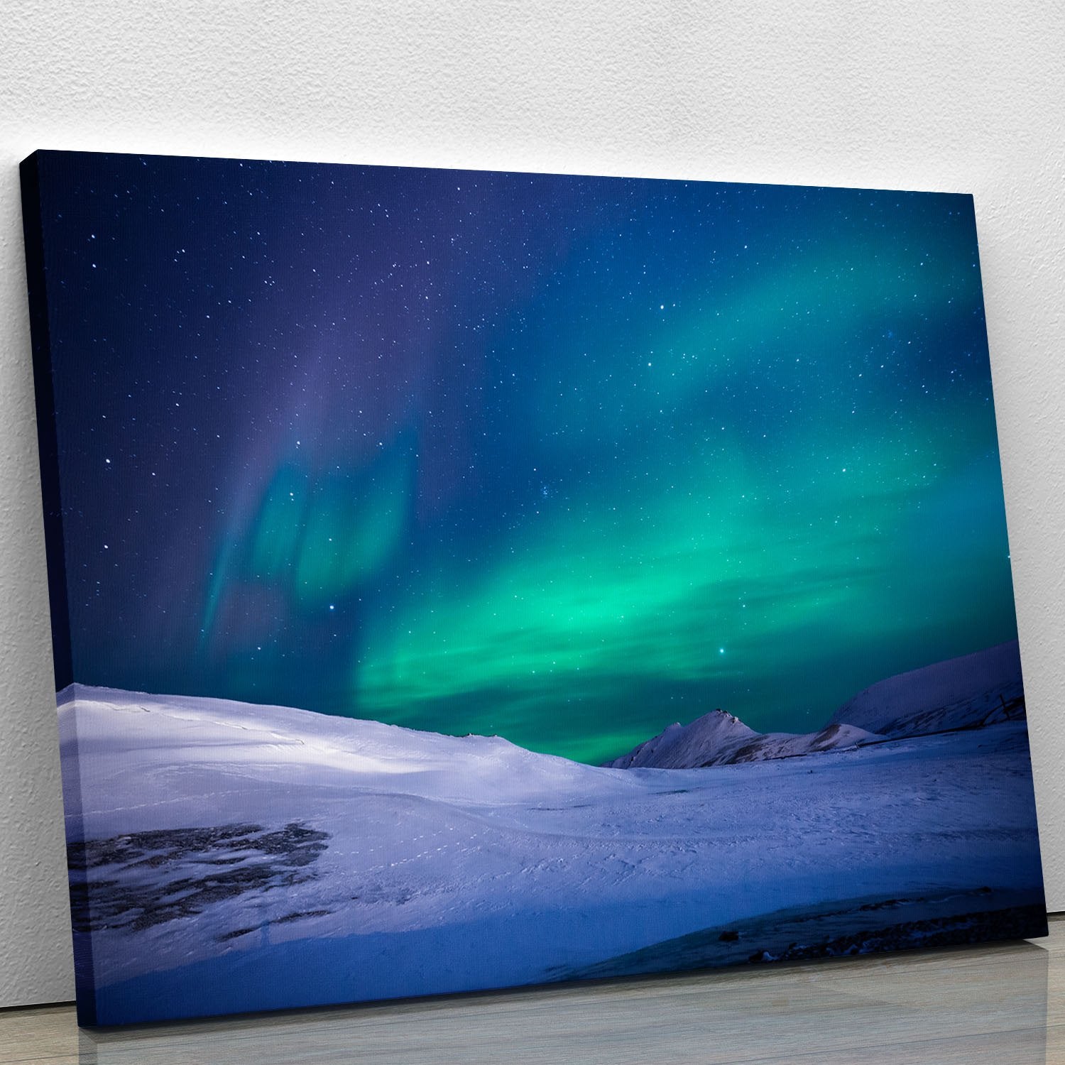 Aurora Snow Scene Canvas Print or Poster