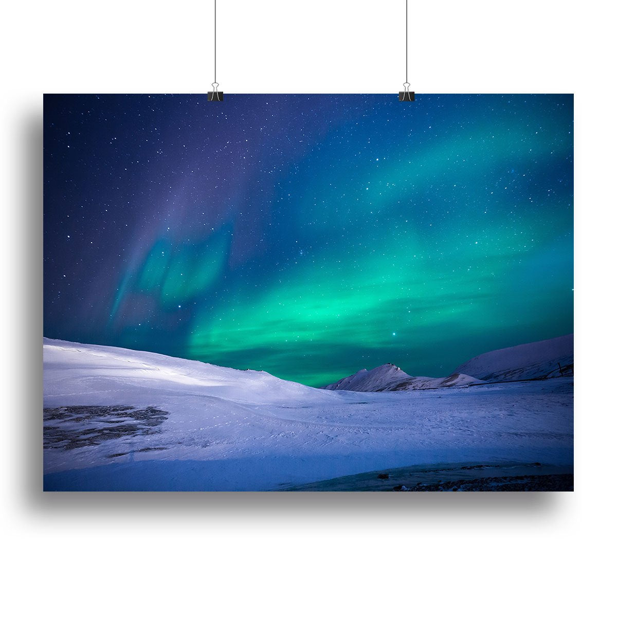 Aurora Snow Scene Canvas Print or Poster