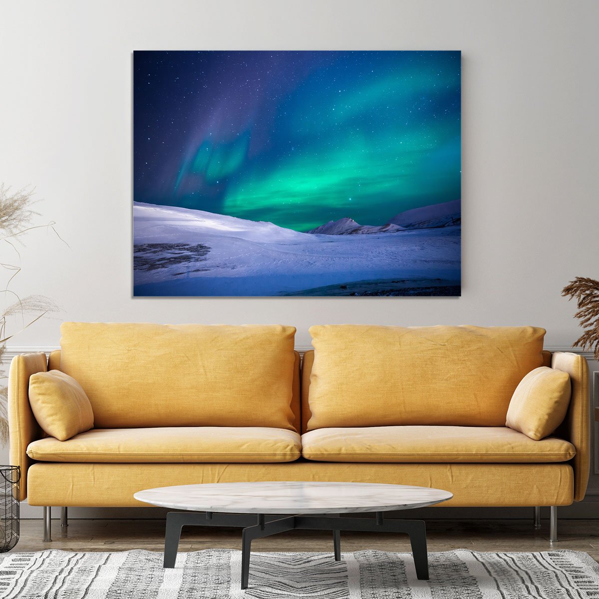 Aurora Snow Scene Canvas Print or Poster