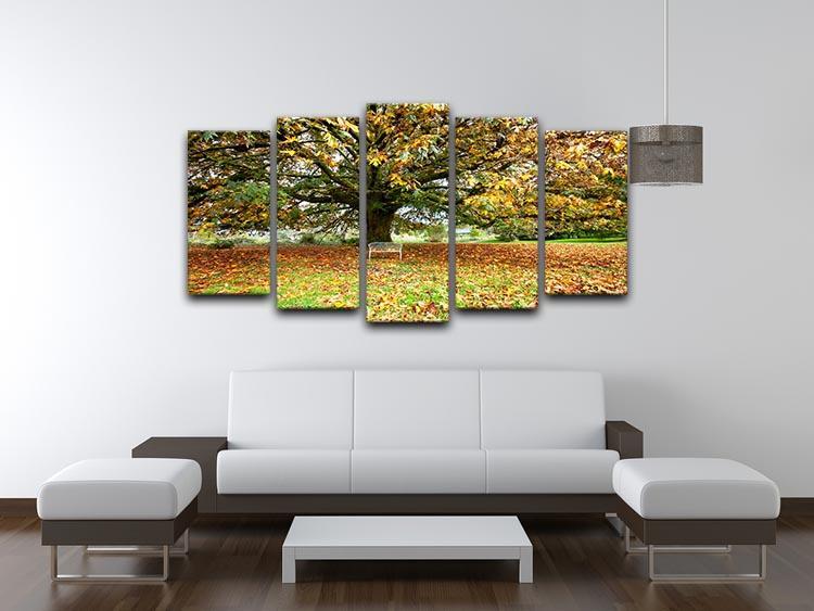 autumn leaves 5 Split Panel Canvas  - Canvas Art Rocks - 3