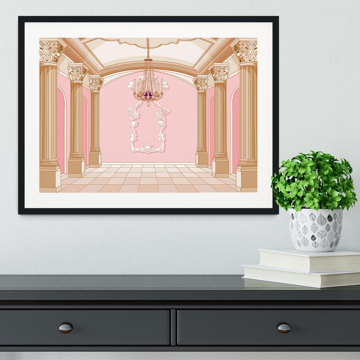 ballroom of magic castle Framed Print - Canvas Art Rocks - 1