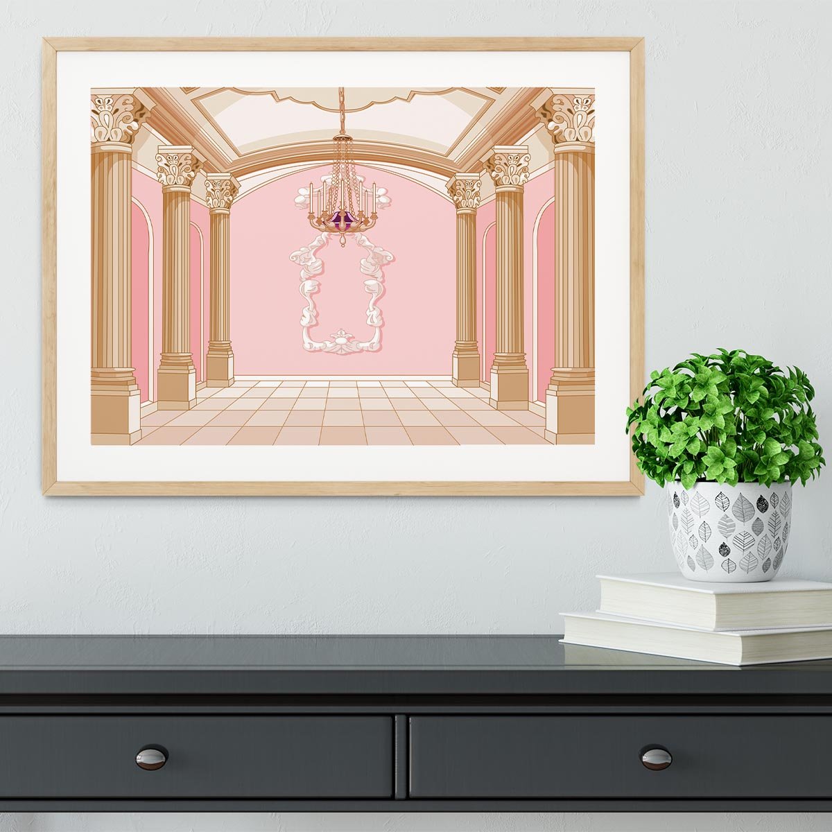 ballroom of magic castle Framed Print - Canvas Art Rocks - 3