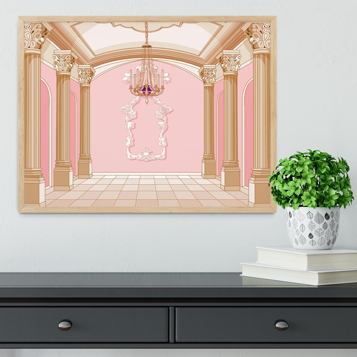 ballroom of magic castle Framed Print - Canvas Art Rocks - 4