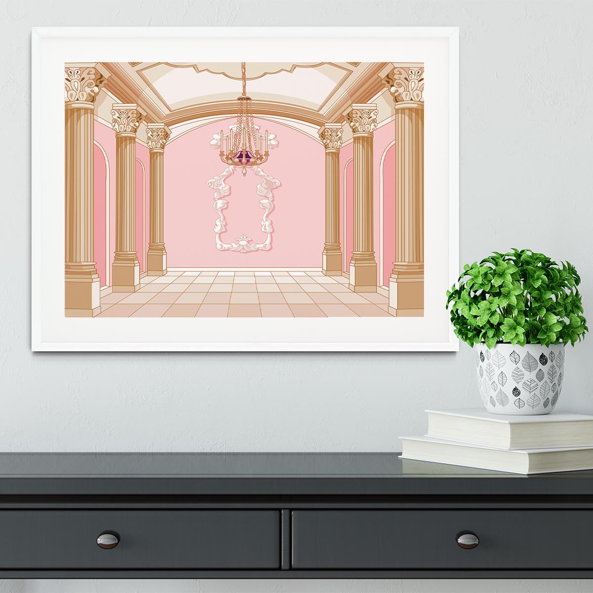 ballroom of magic castle Framed Print - Canvas Art Rocks - 5