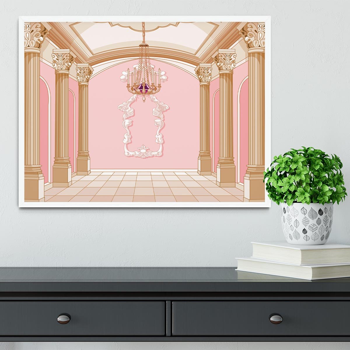 ballroom of magic castle Framed Print - Canvas Art Rocks -6