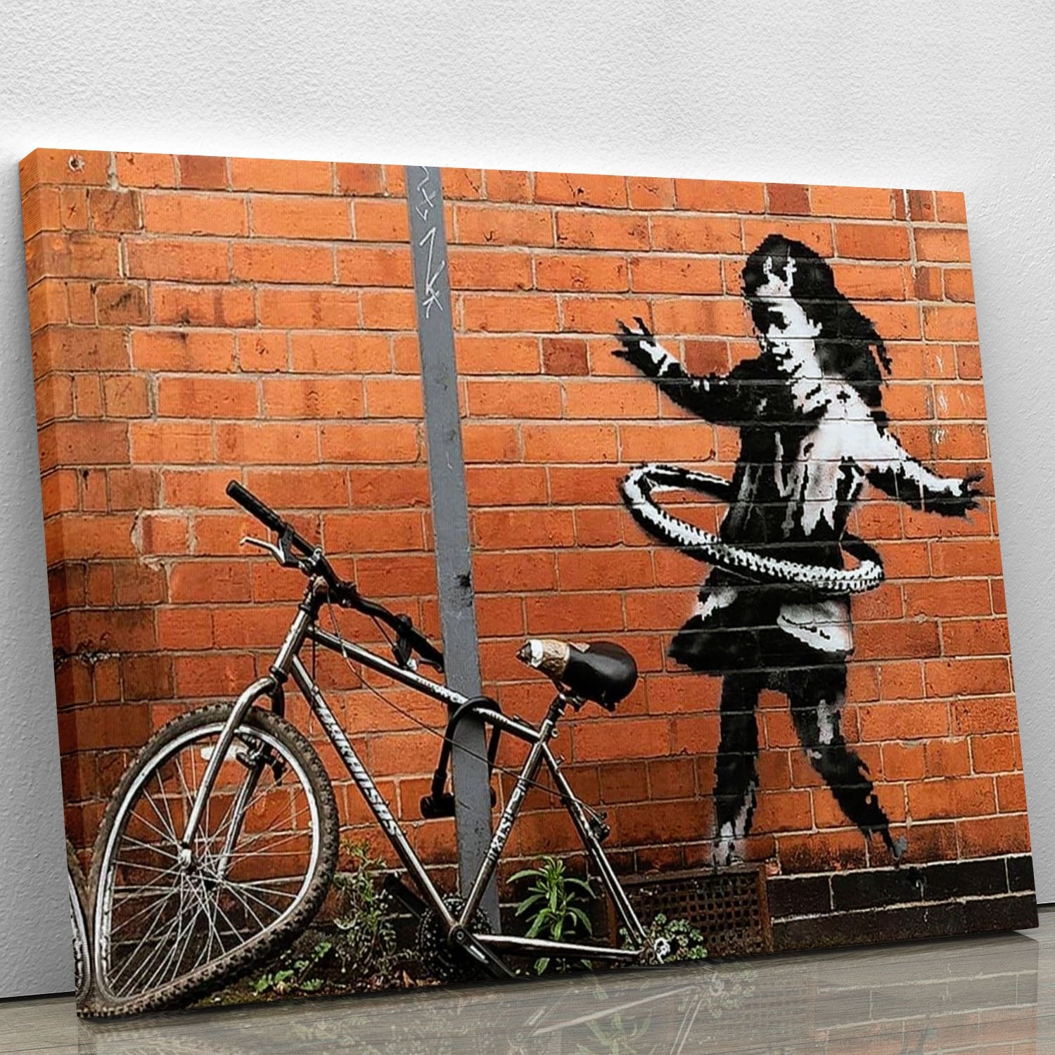 banksy Hula Hoop Girl Canvas Print or Poster