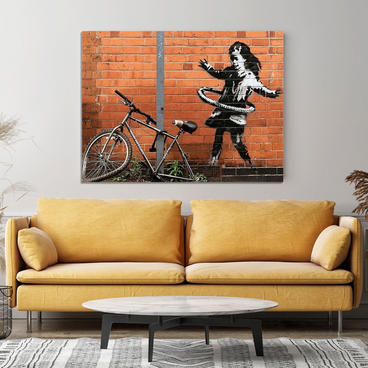 banksy Hula Hoop Girl Canvas Print or Poster