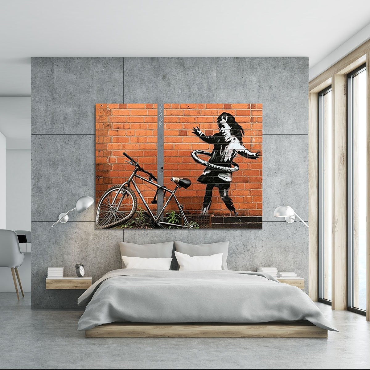 banksy Hula Hoop Girl Canvas Print or Poster