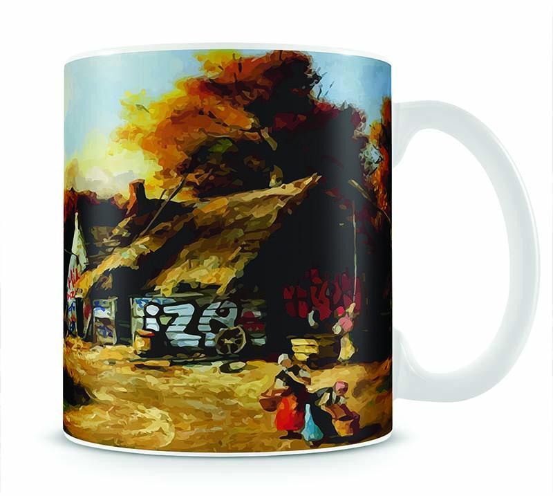 banksy Countryside Graffiti Mug - Canvas Art Rocks - 1