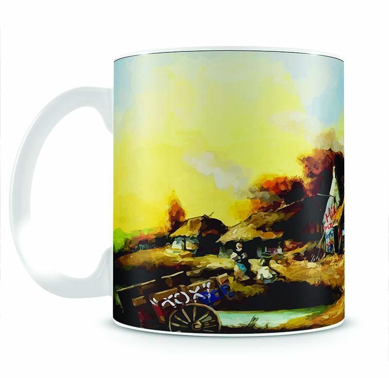 banksy Countryside Graffiti Mug - Canvas Art Rocks - 2