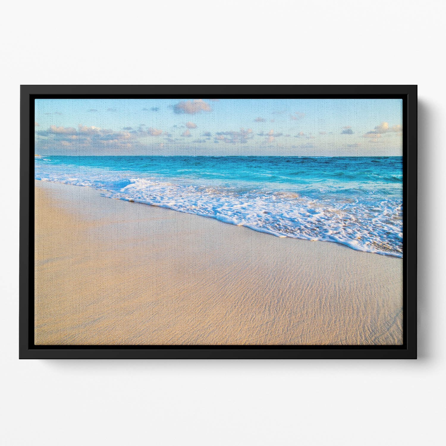 beach and beautiful tropical sea Floating Framed Canvas