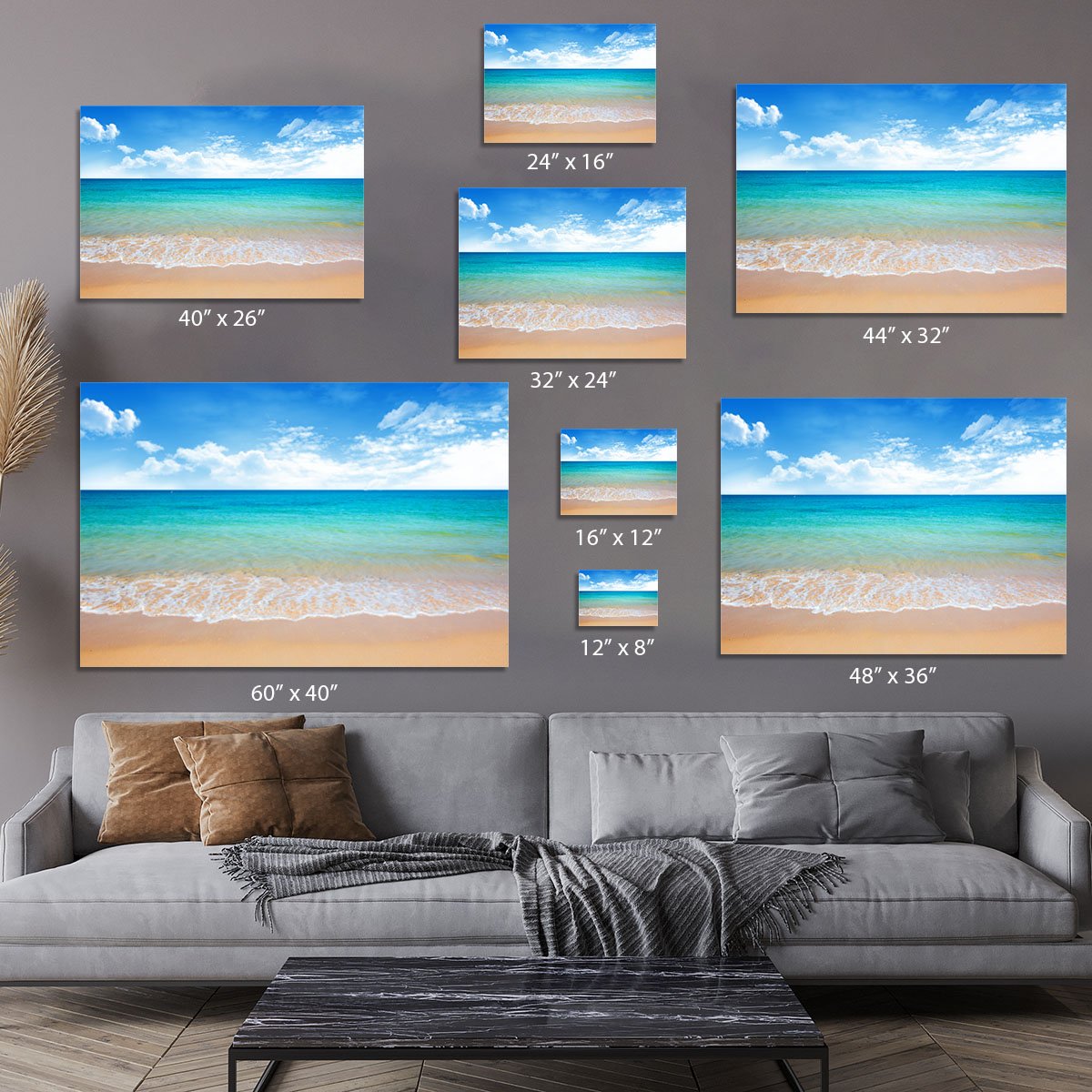 beach and tropical sea Canvas Print or Poster