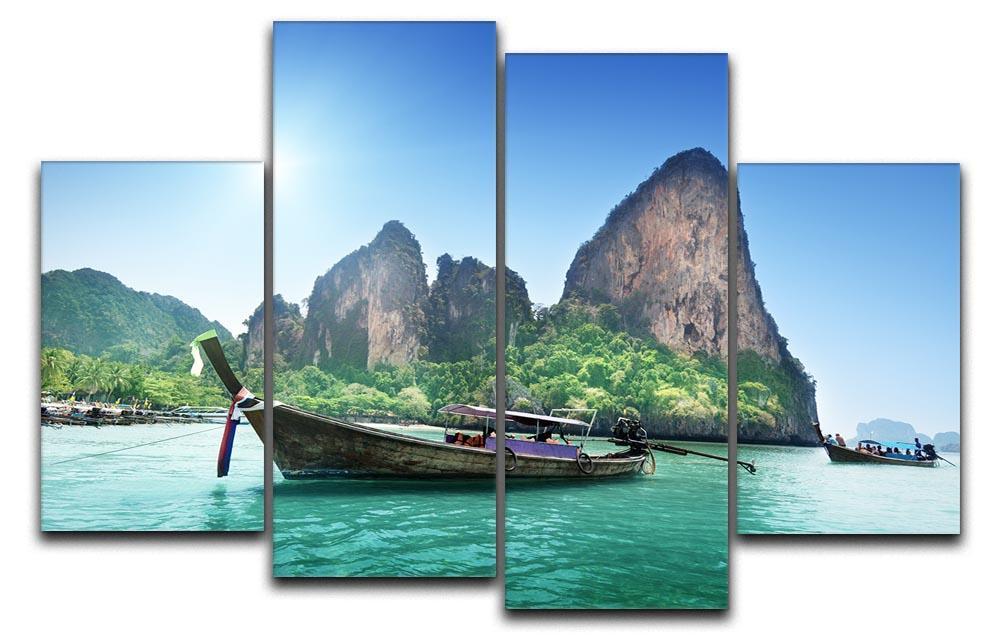 beach in Krabi Thailand 4 Split Panel Canvas - Canvas Art Rocks - 1