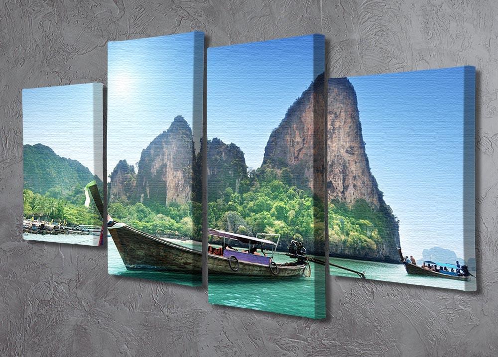 beach in Krabi Thailand 4 Split Panel Canvas - Canvas Art Rocks - 2