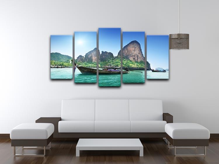 beach in Krabi Thailand 5 Split Panel Canvas - Canvas Art Rocks - 3