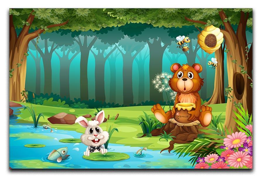 bear in a jungle Canvas Print or Poster - Canvas Art Rocks - 1