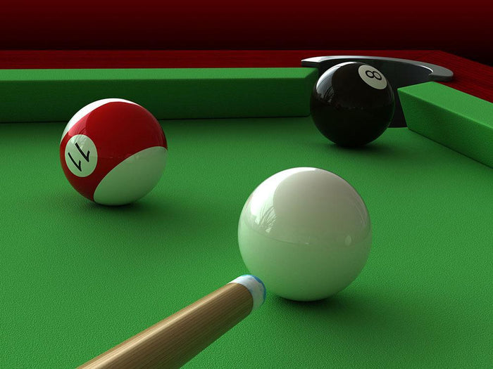 billiard balls and table Wall Mural Wallpaper
