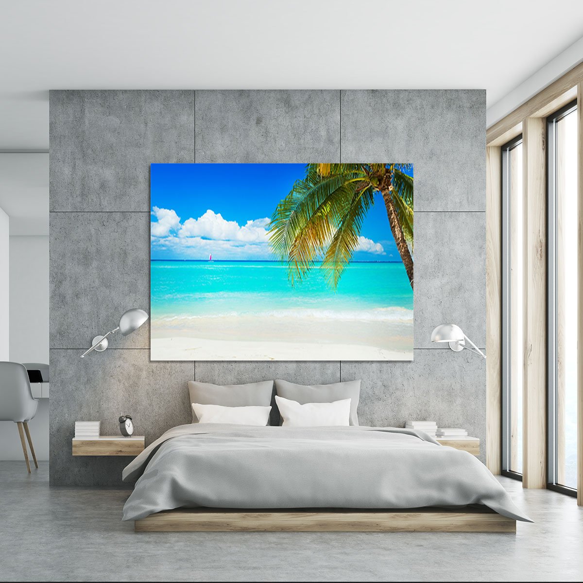clear blue sea Beach Canvas Print or Poster