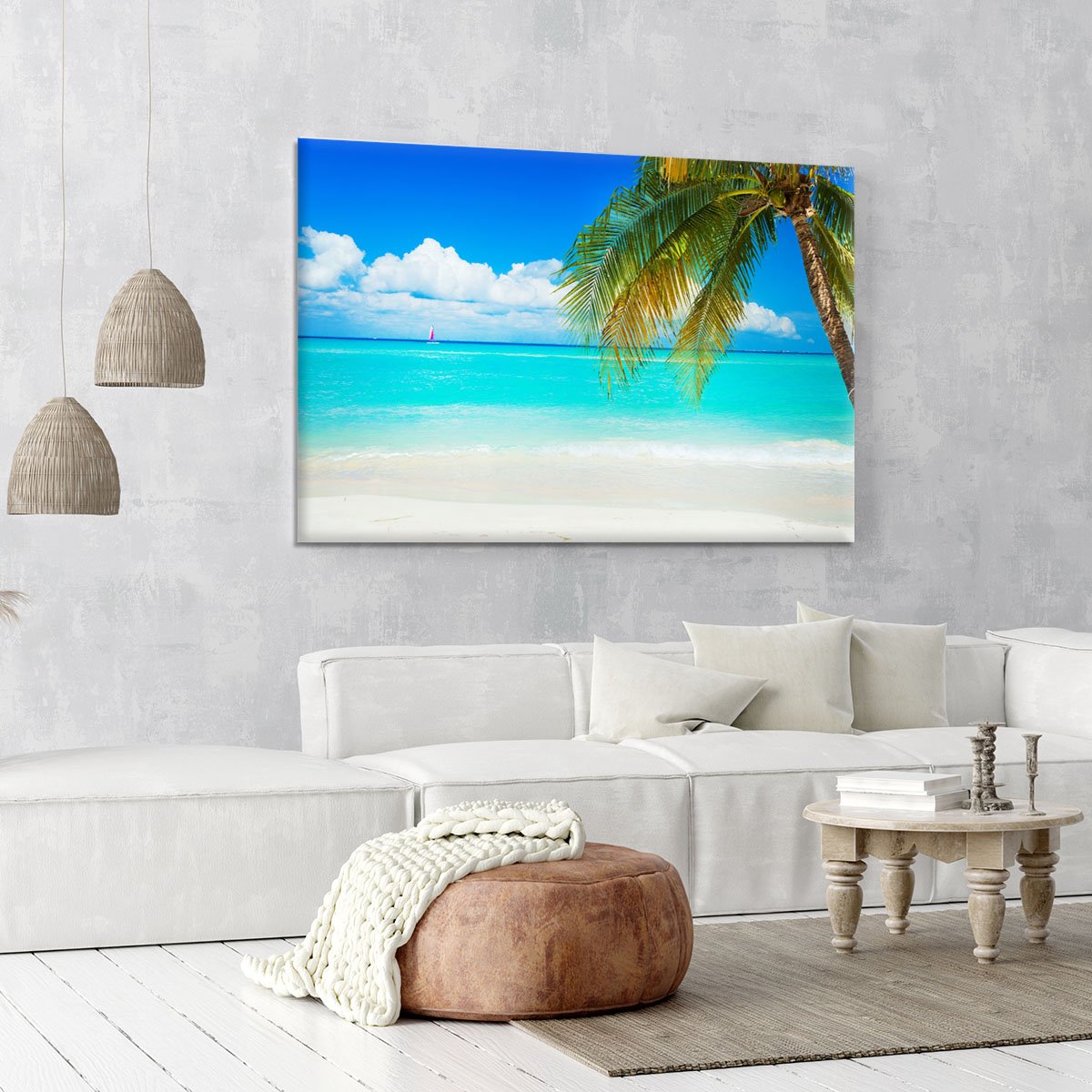 clear blue sea Beach Canvas Print or Poster