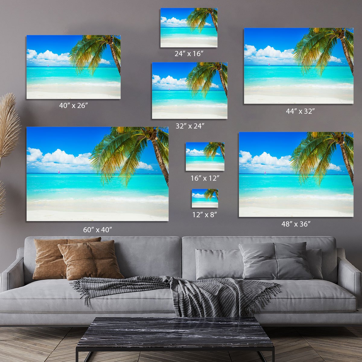 clear blue sea Beach Canvas Print or Poster