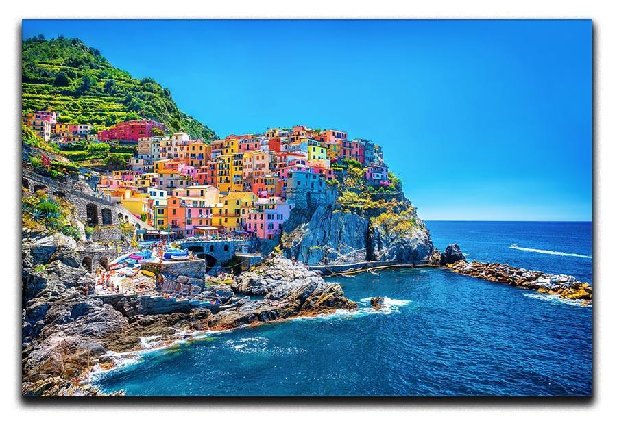 colorful cityscape on the mountains Canvas Print or Poster  - Canvas Art Rocks - 1