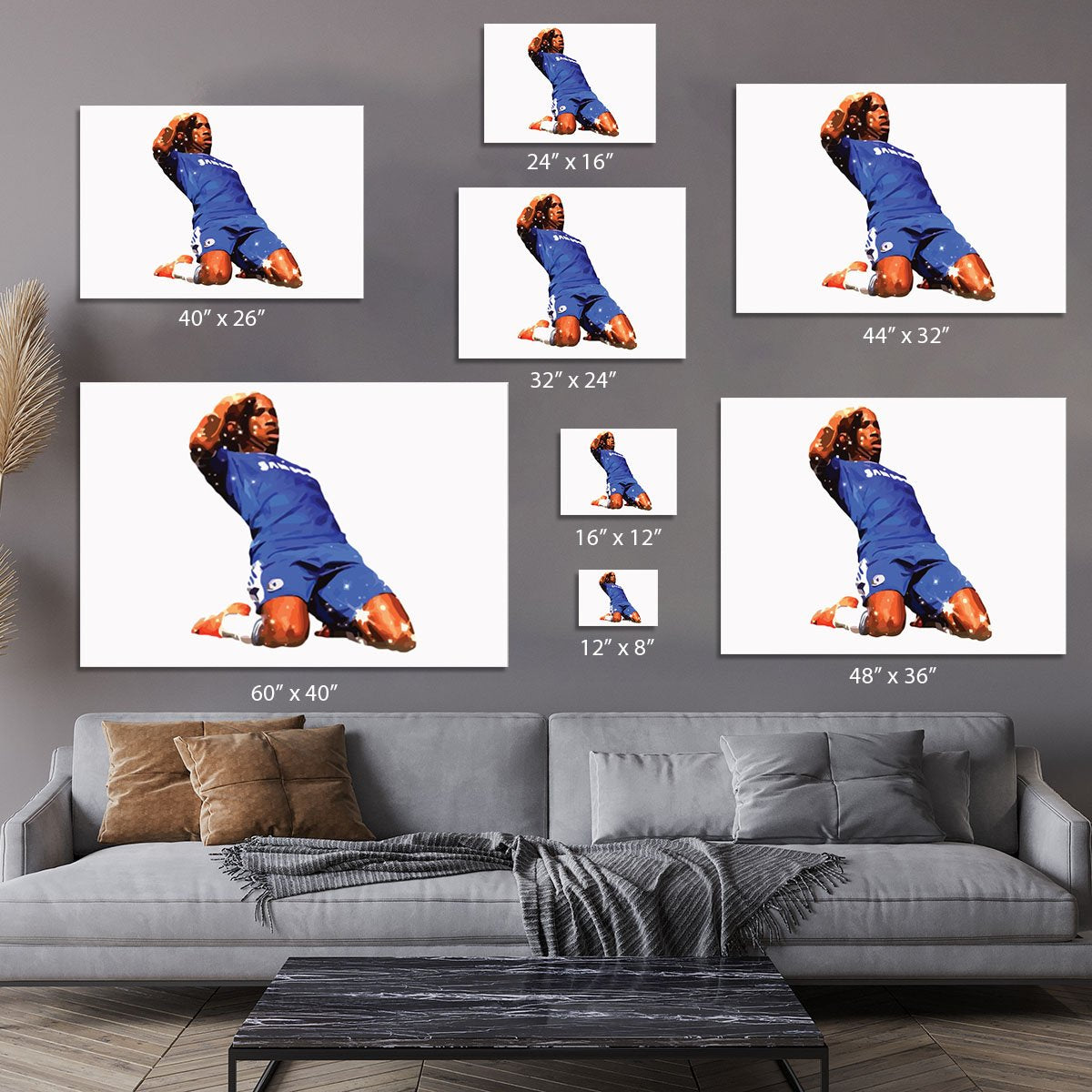 Didier Drogba Goalscorer Canvas Print or Poster