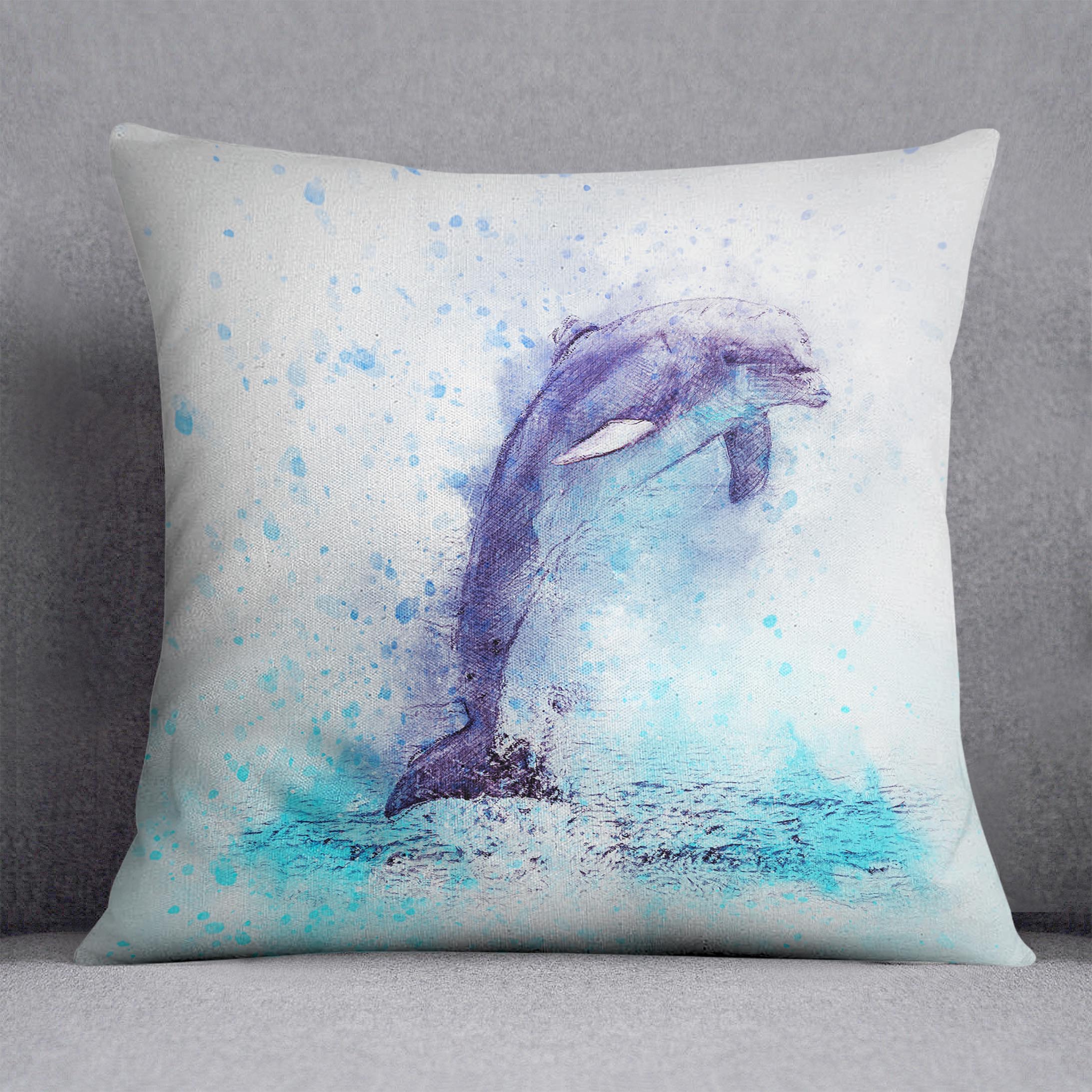 dolphin Painting Cushion