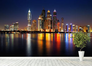 dusk Palm Jumeirah skyline view Wall Mural Wallpaper - Canvas Art Rocks - 4