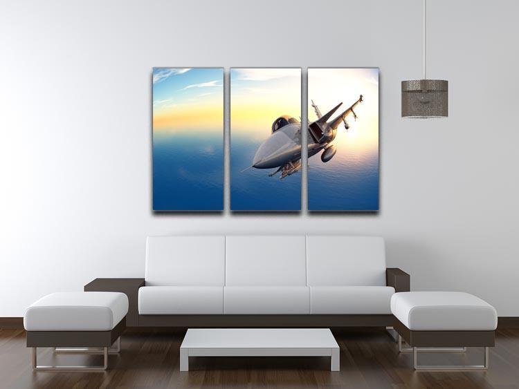 fighter 2 3 Split Panel Canvas Print - Canvas Art Rocks - 3