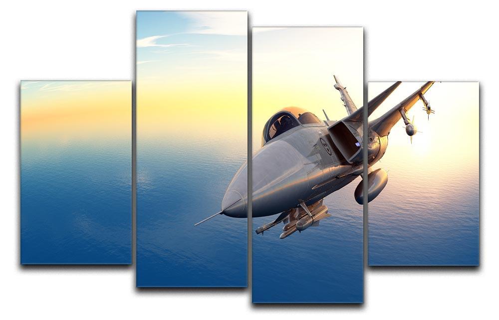 fighter 2 4 Split Panel Canvas  - Canvas Art Rocks - 1