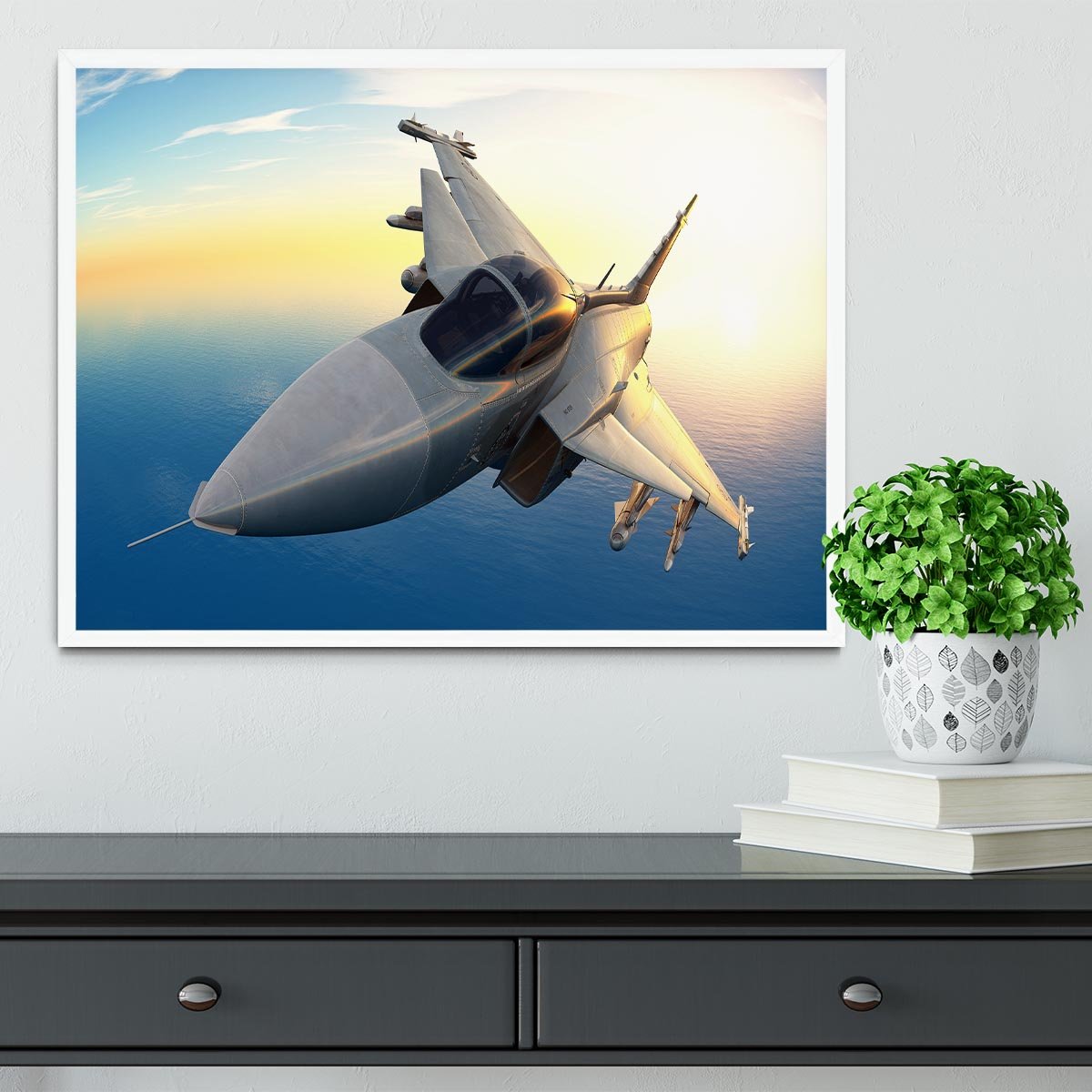 fighter Framed Print - Canvas Art Rocks -6