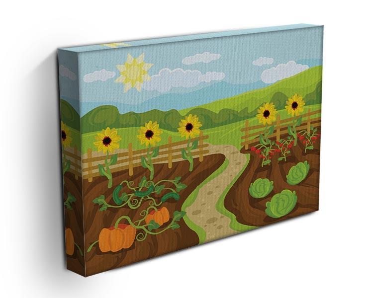 garden flat cartoon Canvas Print or Poster - Canvas Art Rocks - 3