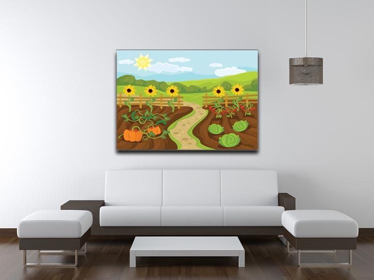 garden flat cartoon Canvas Print or Poster - Canvas Art Rocks - 4