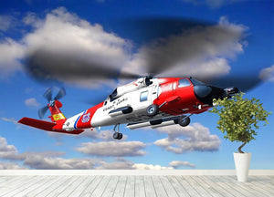 helicopter coast guard Wall Mural Wallpaper - Canvas Art Rocks - 4