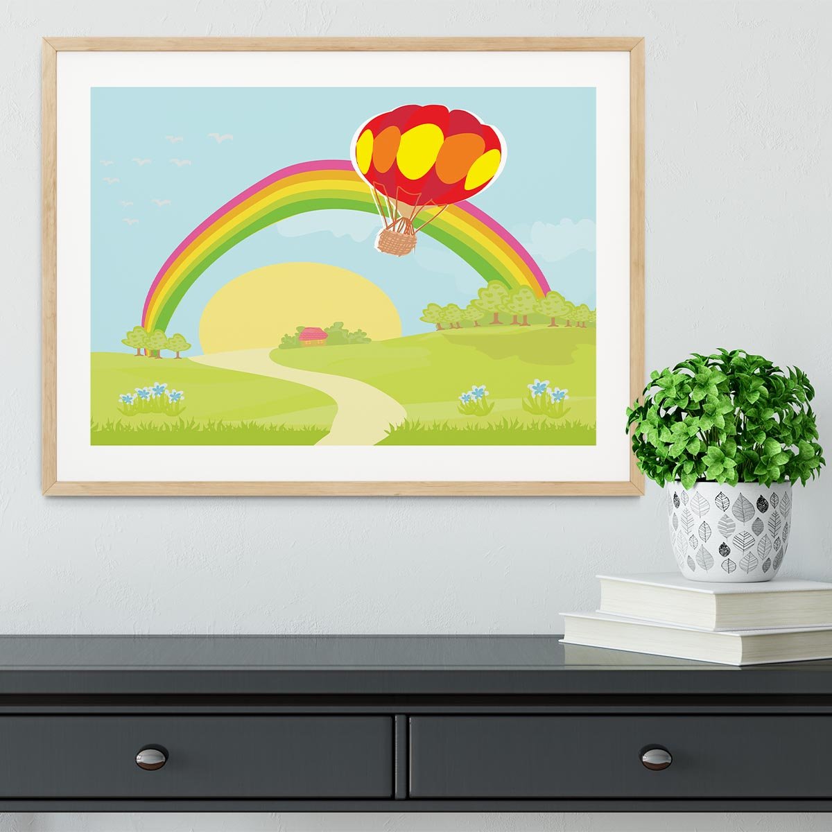 hot air balloon Framed Print - Canvas Art Rocks - 3