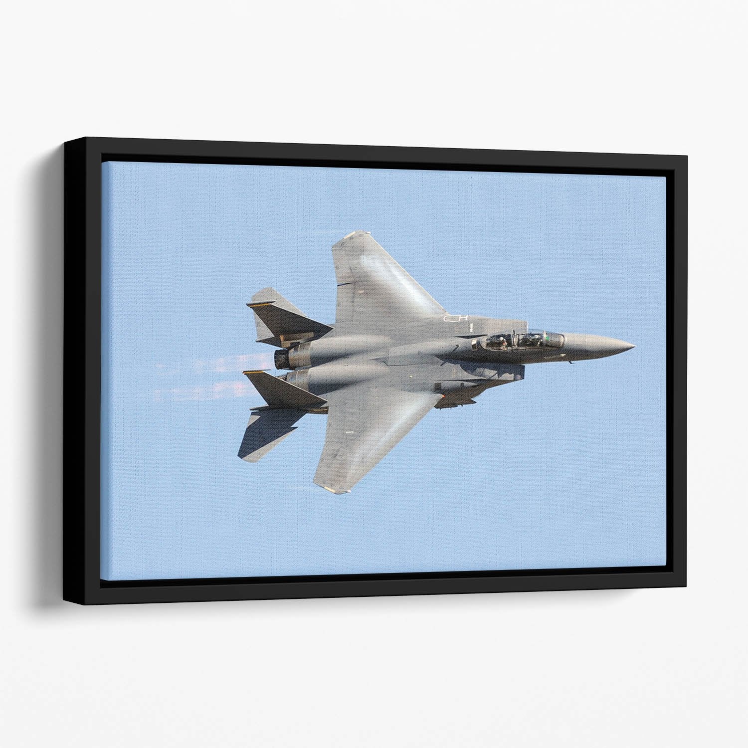 jet at high speed Floating Framed Canvas