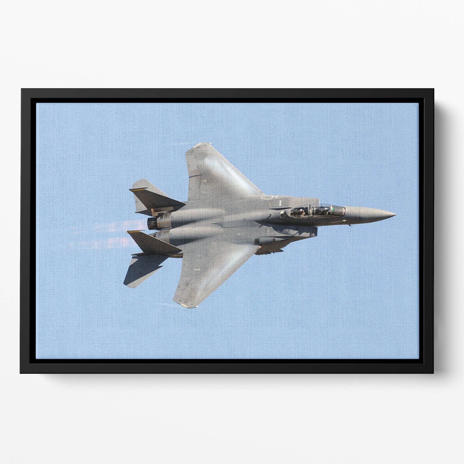 jet at high speed Floating Framed Canvas