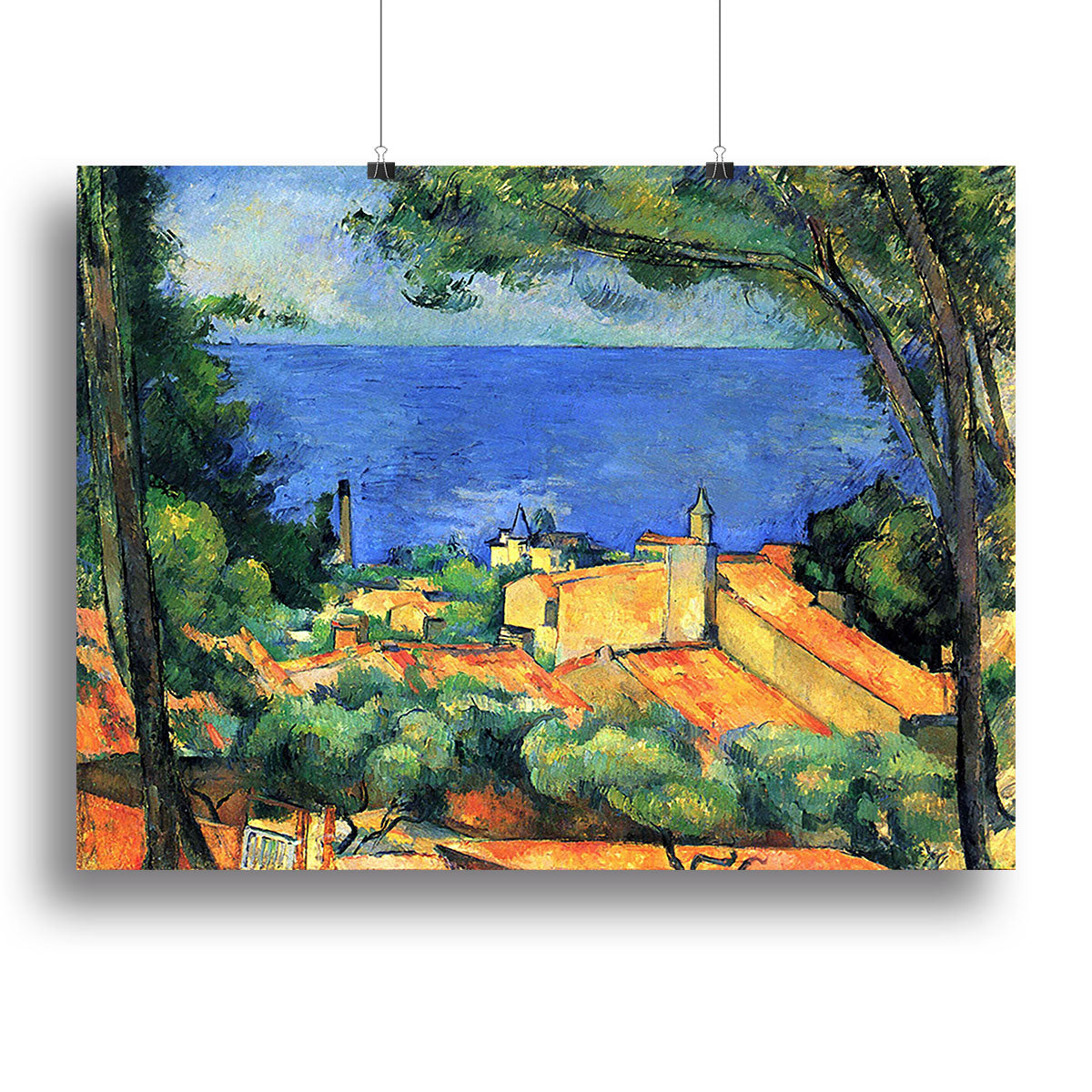 l'Estaque with Red Roofs by Cezanne Canvas Print or Poster - Canvas Art Rocks - 2