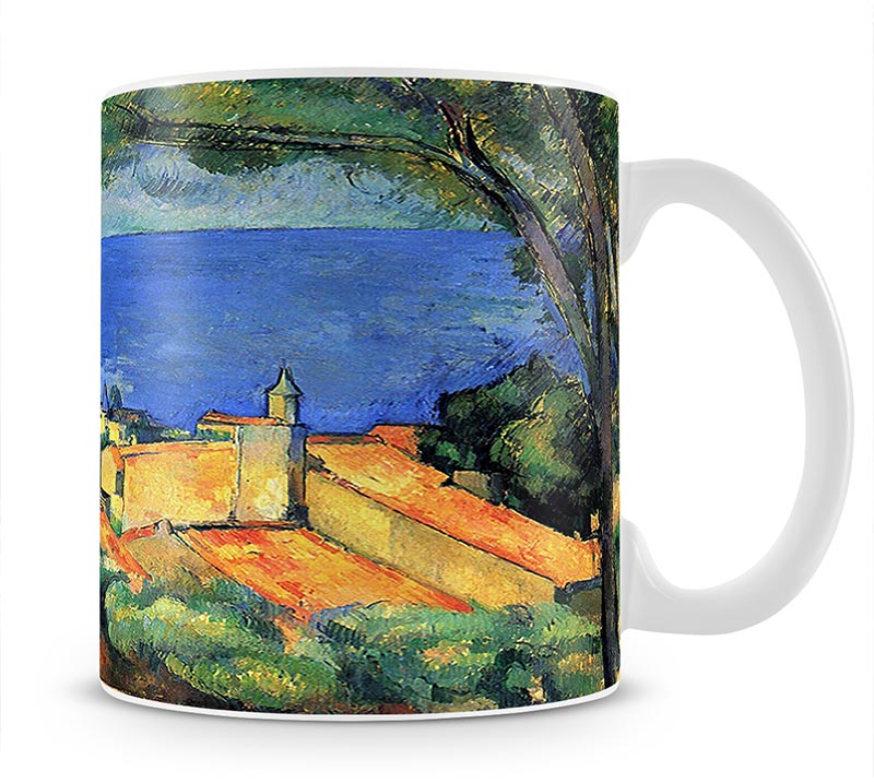 l'Estaque with Red Roofs by Cezanne Mug - Canvas Art Rocks - 1