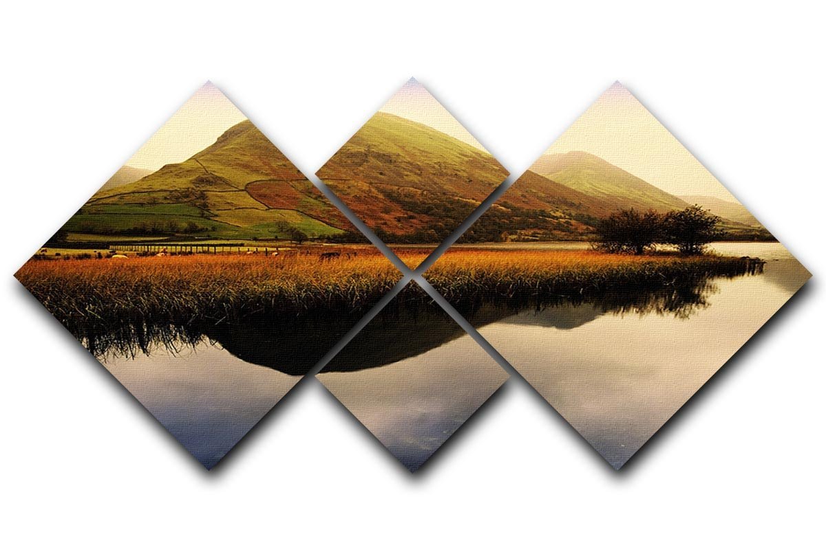 lake district 4 Square Multi Panel Canvas  - Canvas Art Rocks - 1