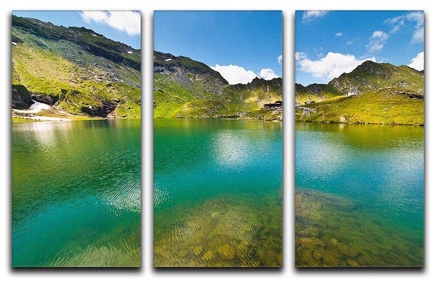 landscape from Balea Lake 3 Split Panel Canvas Print - Canvas Art Rocks - 1