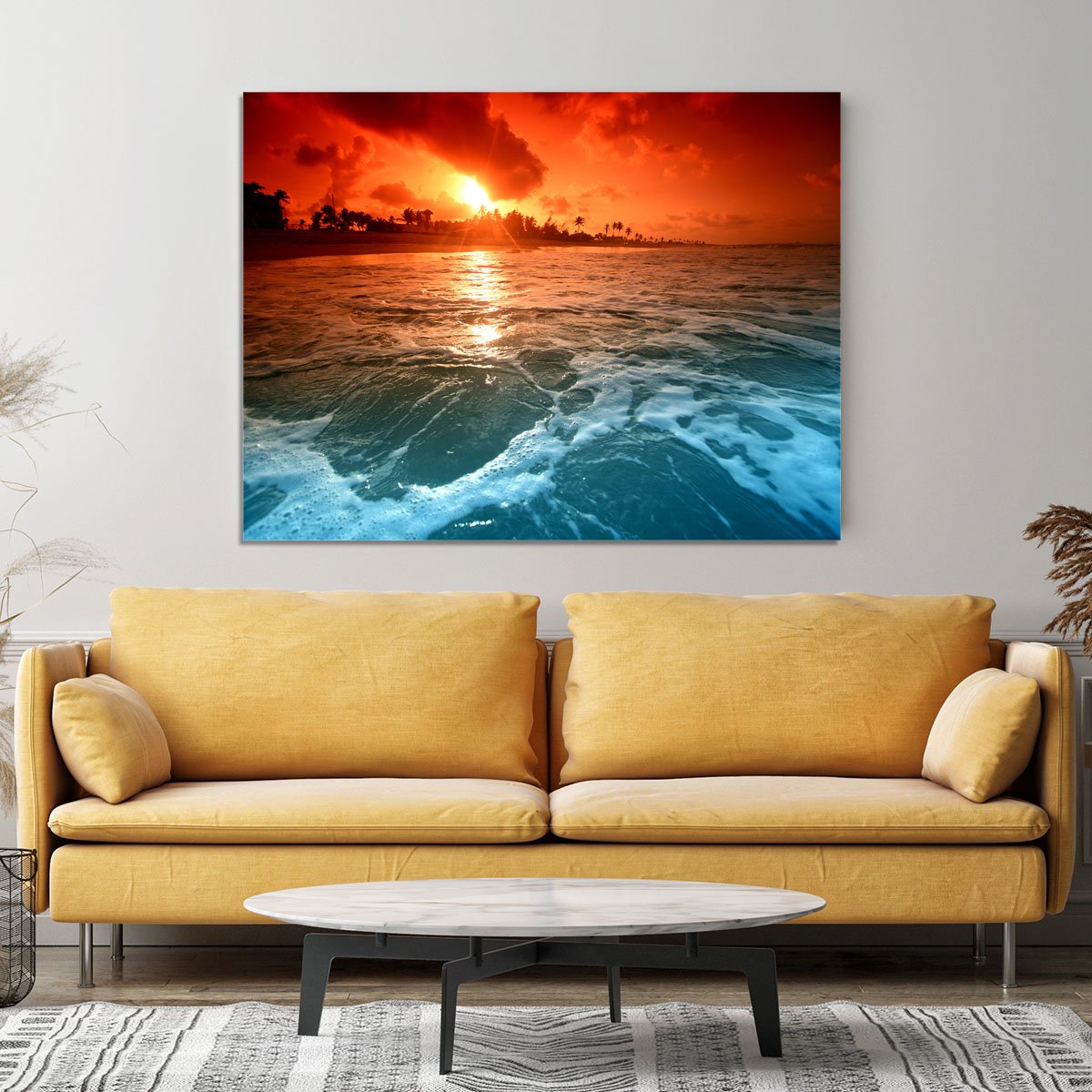 landscape ocean sunrice Canvas Print or Poster