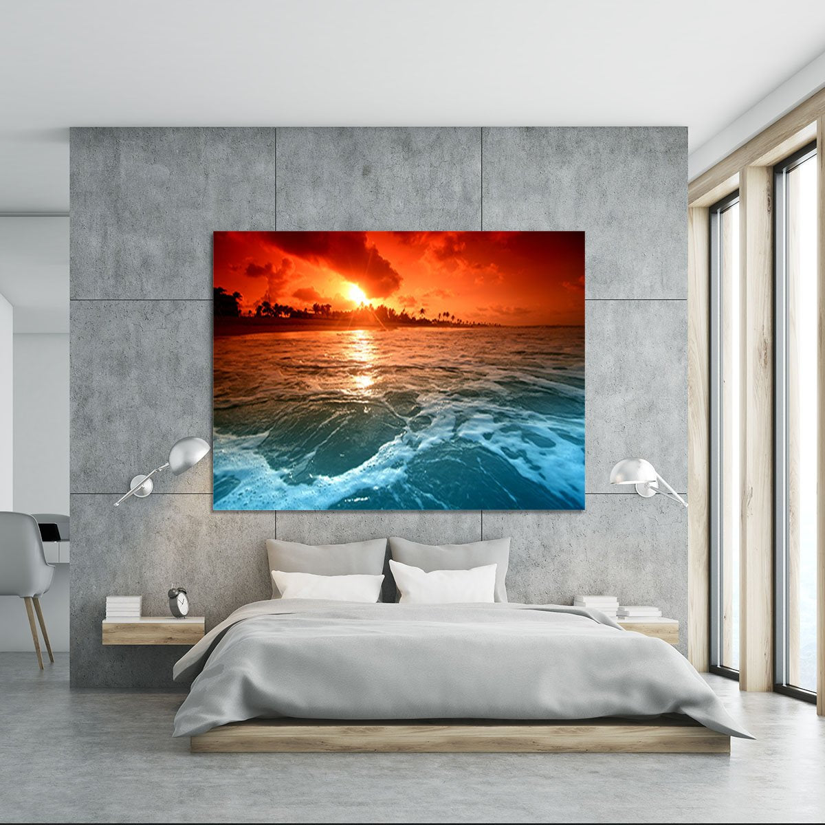 landscape ocean sunrice Canvas Print or Poster