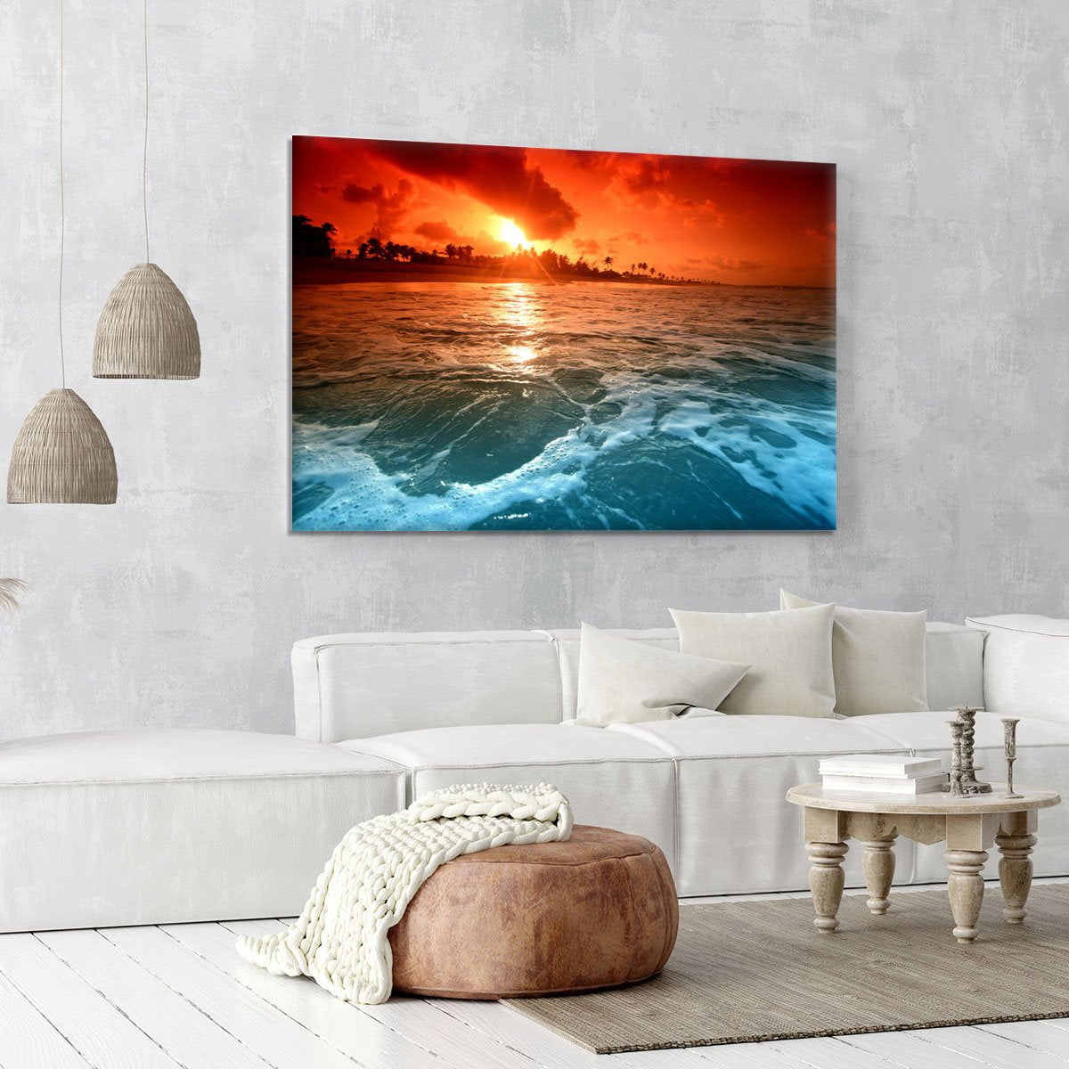 landscape ocean sunrice Canvas Print or Poster