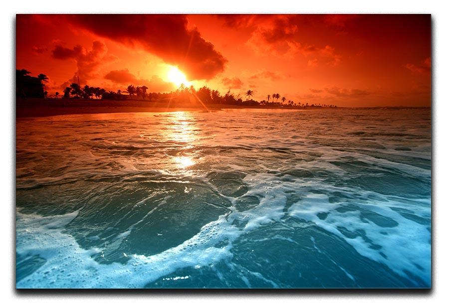landscape ocean sunrice Canvas Print or Poster  - Canvas Art Rocks - 1