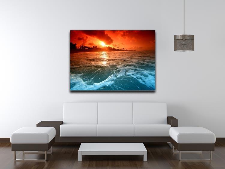 landscape ocean sunrice Canvas Print or Poster - Canvas Art Rocks - 4