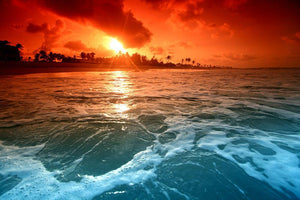 landscape ocean sunrice Wall Mural Wallpaper - Canvas Art Rocks - 1